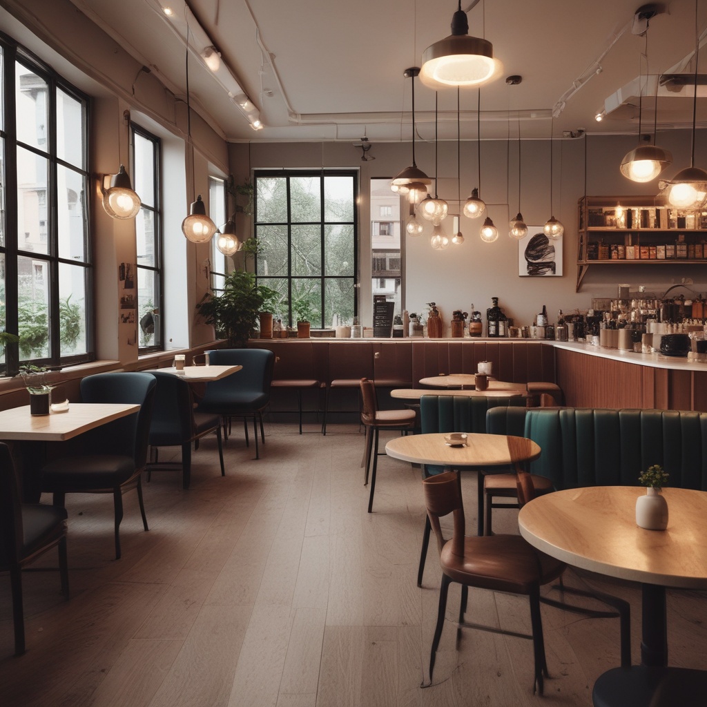 Stylish cafe interior